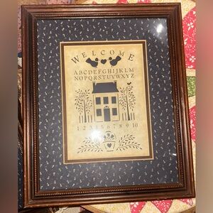 Framed Welcome Alphabet Art